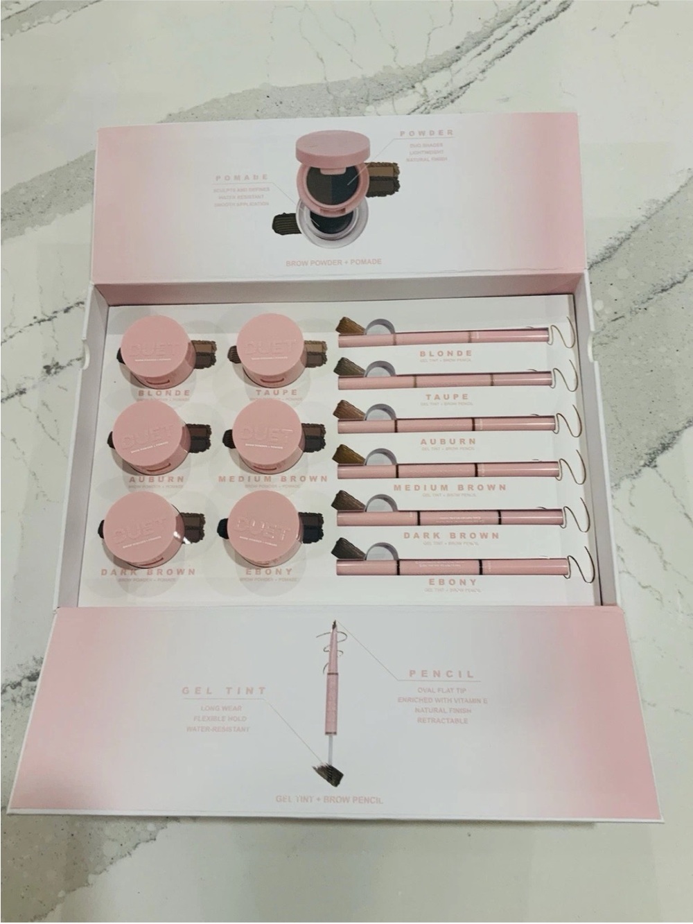 NIB BEAUTY CREATIONS Duet PR Kit 6 Brow Pods + 6 Brow Pencils $79